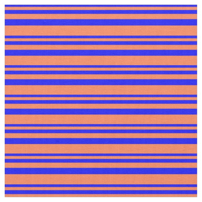 Tecido Padrão Vinculado a Azul e Coral (Detalhe)