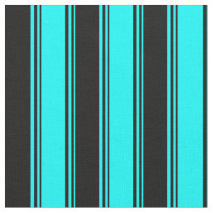 Tecido Padrão Vinculado Aqua e Preto