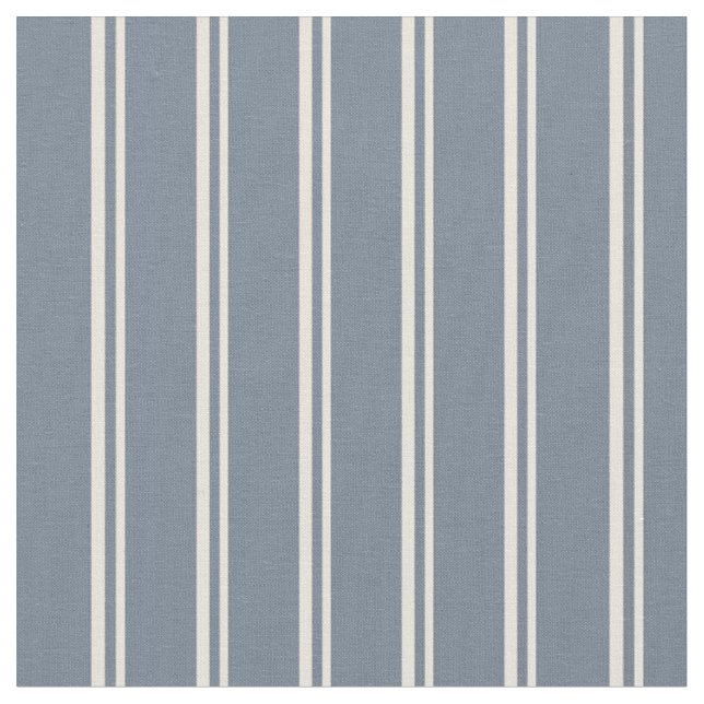 Tecido Padrão Vinculado/Striped de Cinzas Beige e Slate (Detalhe)