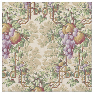 Tecido Padrão Vintage Grapevine & Fruta Garden Trellis