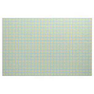 Tecido Padrão Xadrez Azul Amarelo