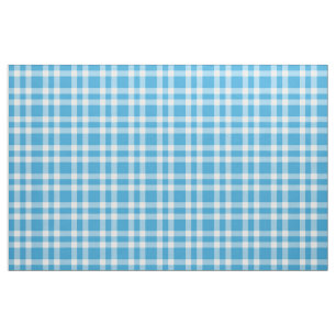 Tecido Padrão Xadrez Azul Branco