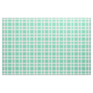 Tecido Padrão Xadrez Branco Aquamarine
