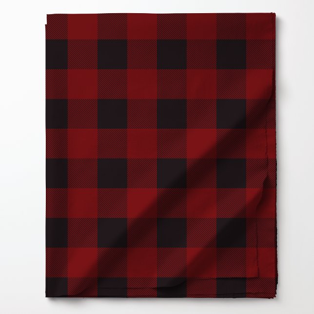 Tecido Padrão Xadrez Búfalo Vermelho e Preto (Criador carregado)