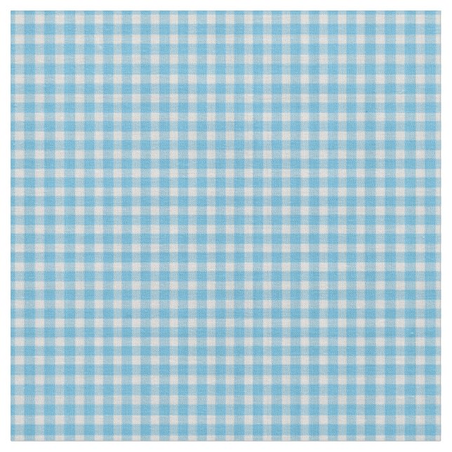 Tecido Padrão Xadrez Gingham Azul Céu Claro  (Detalhe)