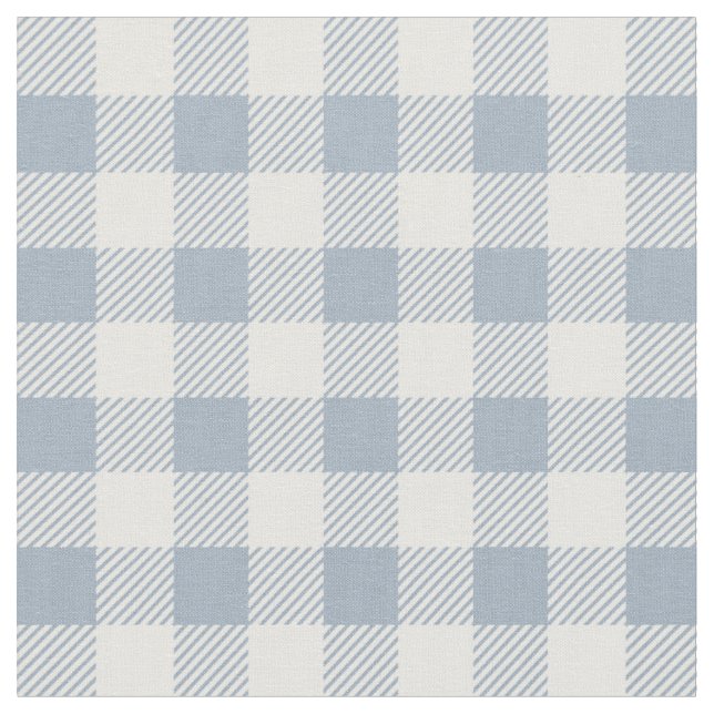 Tecido Padrão Xadrez Gingham Azul Suave Branco Costa (Detalhe)