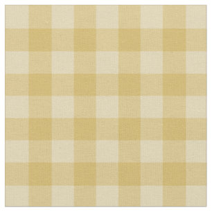 Tecido Padrão Xadrez Gingham Dourado Chic