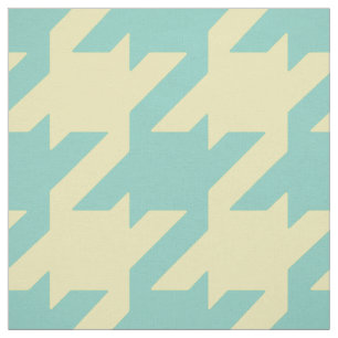 Tecido Padrão xadrez houndstooth amarelo ousado e elegant