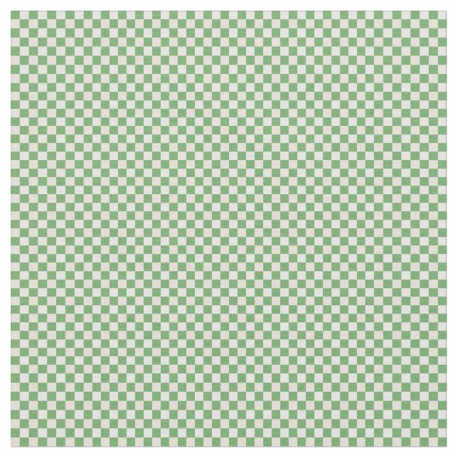 Tecido Padrão Xadrez Verde, Bege e Branco (Detalhe)