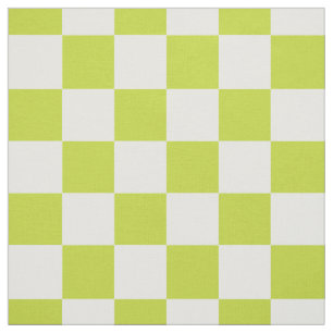 Tecido Padrão Xadrez Verde Lima e Branco