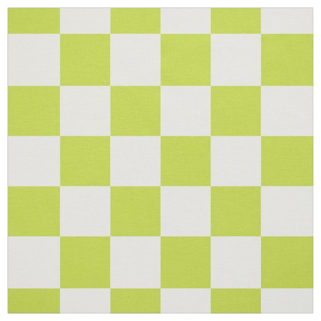 Tecido Padrão Xadrez Verde Lima e Branco (Modelo)