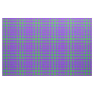 Tecido Padrão Xadrez Verde Roxo