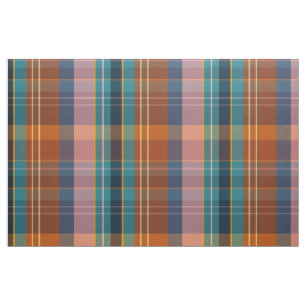 Tecido Padrão Xadrez Vintage em Cores Modernas de Meados