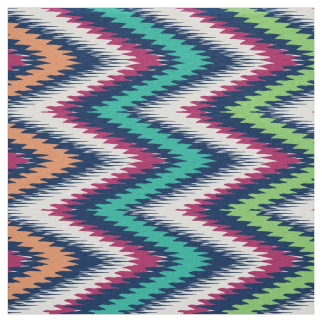 Tecido Padrão Zigzag Chevron Colorido (Modelo)