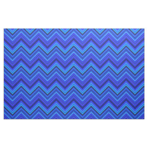 Tecido Padrão zigzag de faixas azuis