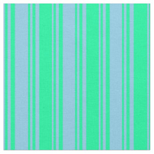 Tecido Padrões Azul Céu e Verde Striped/Links