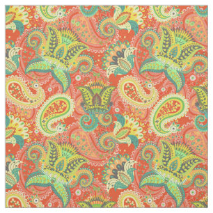 Tecido Padrões coloridos bonitos de paisley