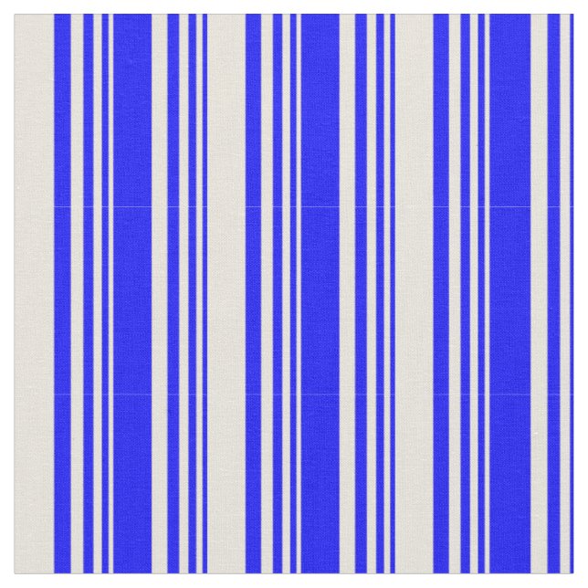 Tecido Padrões com coloração azul e bege Striped/Links (Detalhe)