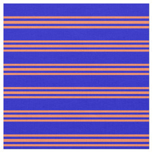 Tecido Padrões com riscas/linhaços de cor azul e coral