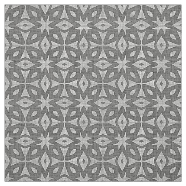 Tecido Padrões da Cinza Funky Faux Batik Linen (Modelo)
