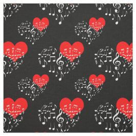 Tecido Padrões de Coração Cantante. Corações Vermelhos, N