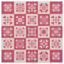 Padrões de Coração Vermelho e Cor-de-Rosa Stencils