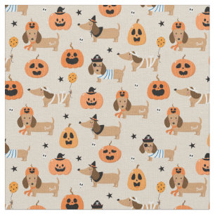 Tecido Padrões de Dachshances em Figurinos de Halloween
