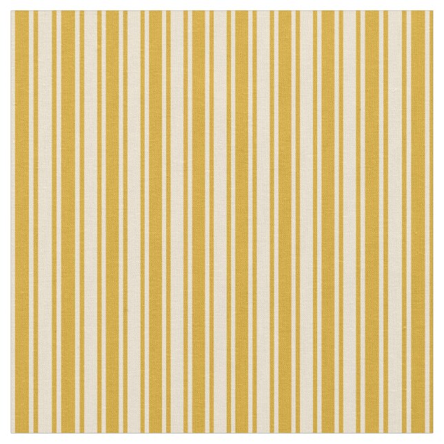 Tecido Padrões de Goldenrod e Beige (Detalhe)