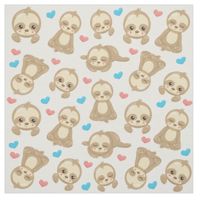 Tecido Padrões De Laminhas, Laminhas Cutas, Corações (Modelo)