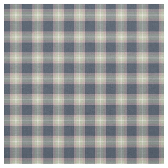Tecido Padrões de Tartan Azul Azul-escuro Rosa (Modelo)