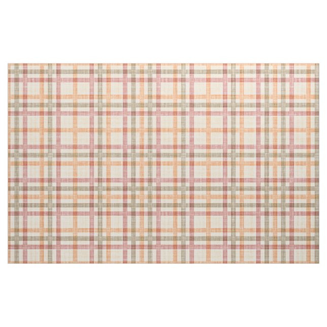 Tecido Padrões de Tartan Verde-oliva-laranja (Fat Quarter)