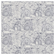 Padrões de Toalha de Coelho Azul e Branco