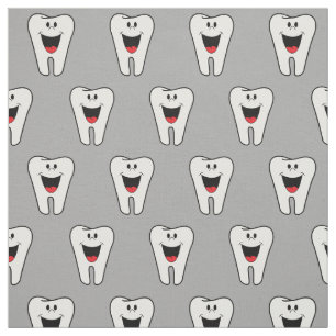 Tecido Padrões dos dentes engraçados