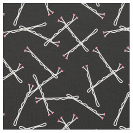 Tecido Padrões estilista de cabelo cor-de-rosa-preto