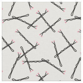 Tecido Padrões Estilos de Cabelo Preto-Cor-de-Rosa Bonito