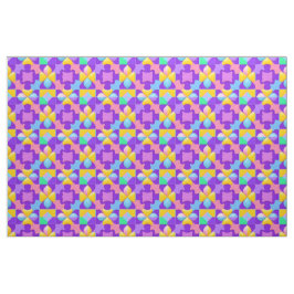 Tecido Padrões Geométricos Abstratos Coloridos
