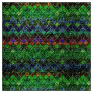Tecido Padrões Mosaicos Coloridos Ruptura Rústica #3