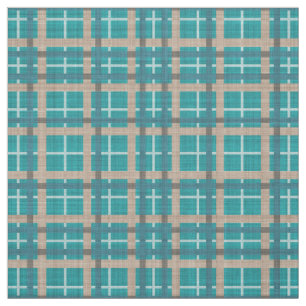 Tecido Padrões pardos de Tartan castanho verde-azul-verd
