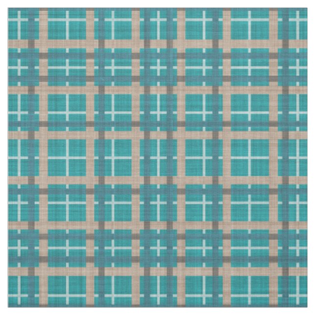 Tecido Padrões pardos de Tartan castanho verde-azul-verde (Modelo)