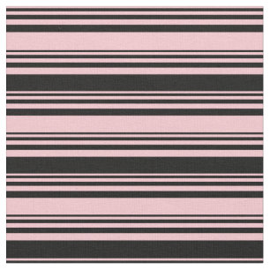 Tecido Padrões riscados a rosa e preto