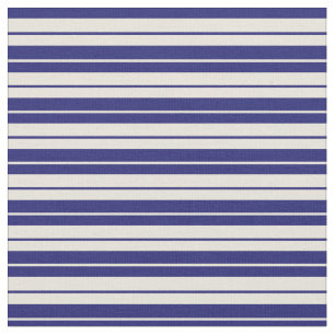 Tecido Padrões riscados de cor azul bege e azul-meia-noit