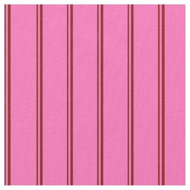 Tecido Padrões rosa quente e marrom das riscas (Detalhe)