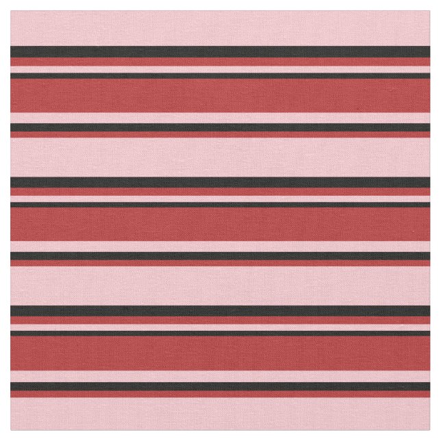 Tecido Padrões rosa, vermelho e preto (Detalhe)