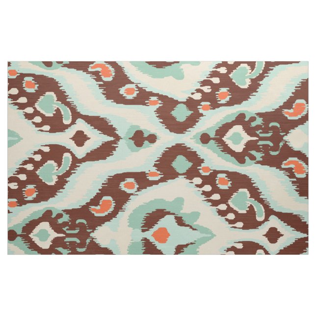 Tecido padrões tribais cor de laranja-acastanhado (Fat Quarter)