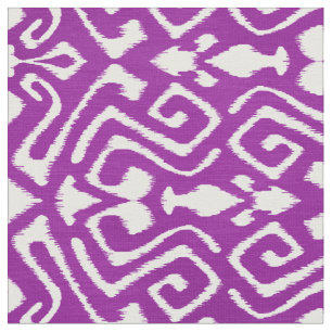 Tecido Padrões tribais ikat roxo de orquídea fofa