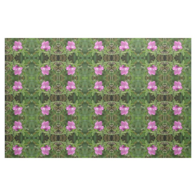 Tecido Padronizado de Flor Vermelho de Campion (Fat Quarter)