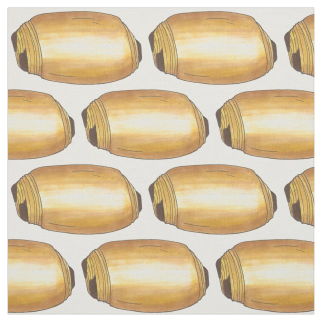 Tecido Pain au Chocolat Comida francesa Croissant Paery (Modelo)