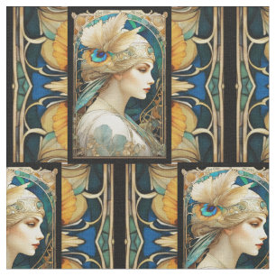 Tecido Painéis de Colcha Feminina Estilo Vitoriano Art Nu