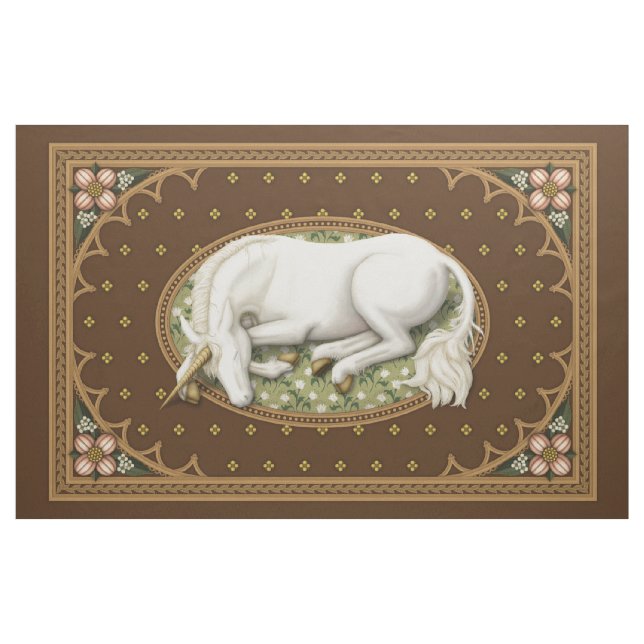 Tecido Painel de Discos 1 Medieval Marrom do Unicorn Dorm (Jarda)