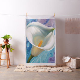 Tecido Painel de Inclinação do Cheater White Calla Lily